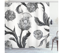 Stalks and Leaves Eat Shower Curtain