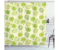 Vegetable Sketch Shower Curtain