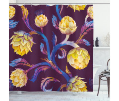 Vibrant Colored Vegan Shower Curtain