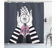 Search for Love Girl Shower Curtain