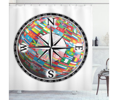 Flags of Globe Unity Shower Curtain