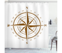 Brown Detailed Shower Curtain