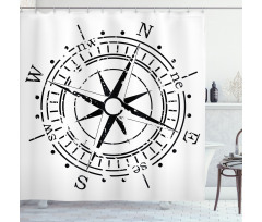 Monochrome Simplistic Shower Curtain