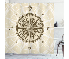 Sun Motifs Sepia Shower Curtain