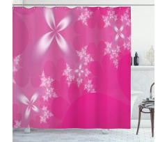Vibrant Floral Modern Shower Curtain