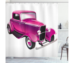 Vintage Muscle Car Shower Curtain