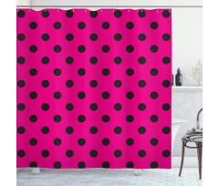 Pop Art Inspired Dots Shower Curtain