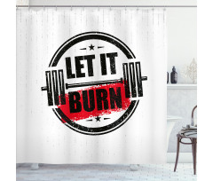 Strong Training Grunge Shower Curtain