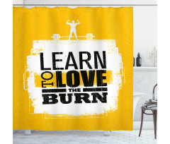 Love the Burn Grungy Shower Curtain
