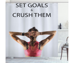 Athletic Model Woman Shower Curtain