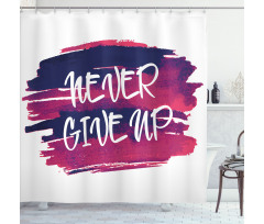 Brushstrokes with Words Shower Curtain