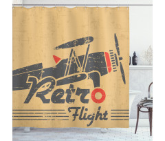 Retro Emblem Shower Curtain