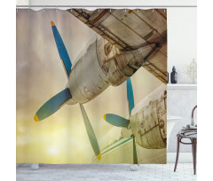 Old Aircraft Shower Curtain