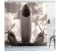 Turboprop Nose Shower Curtain