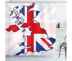 Country Map Flag Shower Curtain