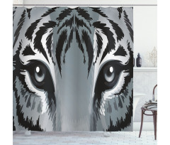 Tiger Sharp Eyes Wildlife Shower Curtain
