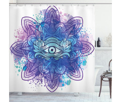 Third Eye Mandala Chakra Shower Curtain