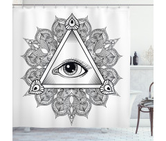 Vintage Tattoo Boho Occult Shower Curtain