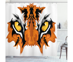 Tiger Bengal Cat African Shower Curtain