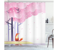 Spring Pink Sakura Idyllic Shower Curtain
