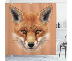 Fluffy Face Forest Shower Curtain