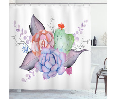 Romantic Summer Blossoms Shower Curtain