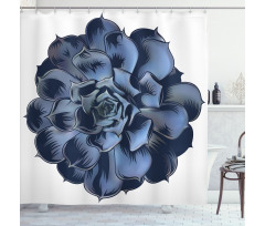 Echeveria Cactus Blossom Shower Curtain