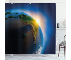 South America Continent Shower Curtain