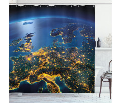 Continent Central Europe Shower Curtain