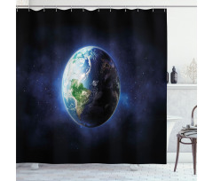 Calm Starry Outer Space Shower Curtain