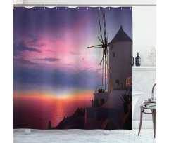 Greek Village Aegean Shower Curtain