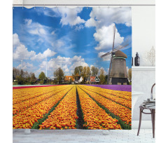 Rustic Holland Houses Shower Curtain