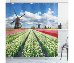 Vivid Farmland Scenic Shower Curtain