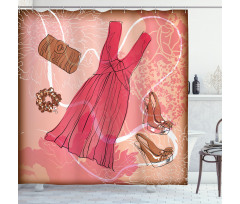 Floral Pink Shower Curtain