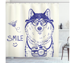 Cartoon Puppy Shower Curtain