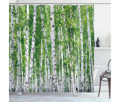 Fresh Summer Leaves Shower Curtain