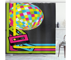 Retro Disco Ball Shower Curtain