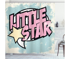 Grunge Retro Star Shower Curtain