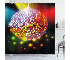 Vivid Disco Ball Shower Curtain