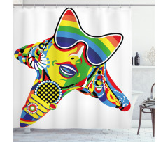 Rainbow Color Art Shower Curtain