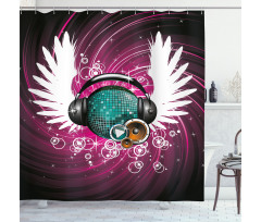 Disco Ball Music Shower Curtain