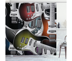 Colorful Guitars Shower Curtain
