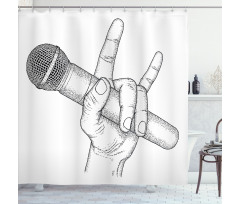 Rock High Sign Shower Curtain