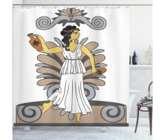 Woman with Amphora Shower Curtain