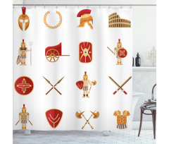 Warriors Set Shower Curtain