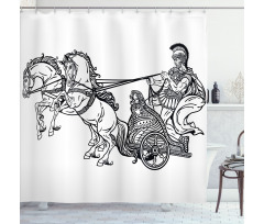 Warrior in a Chariot Shower Curtain