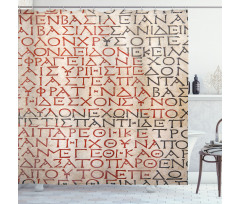 Old Latin Tombstone Shower Curtain