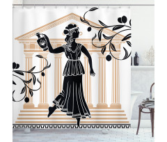 Greek Woman and Amphora Shower Curtain