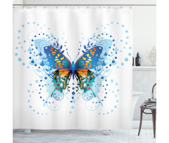 Curls Dots Shower Curtain