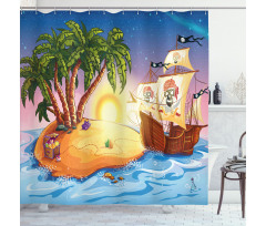 Exotic Sea Island Shower Curtain